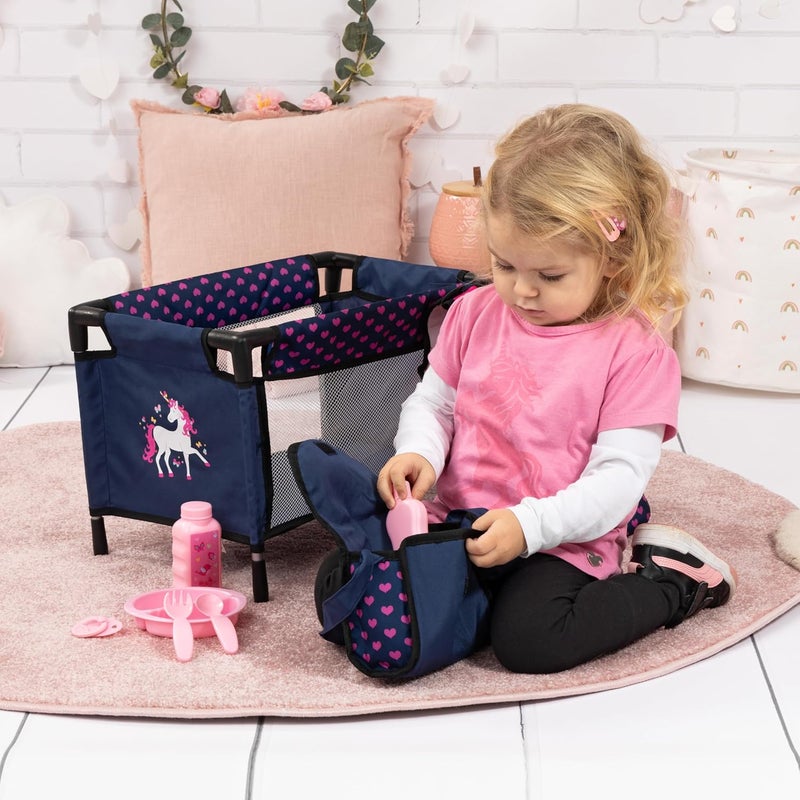 Bayer Design 61754AC Doll Accessories, baby doll bed, bag, sleeping bag, care set, bottle, dummy - Image 4