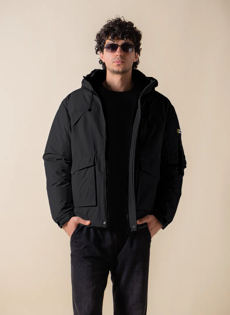 SHAPES DETAILED TECHNICAL PUFFER JACKET