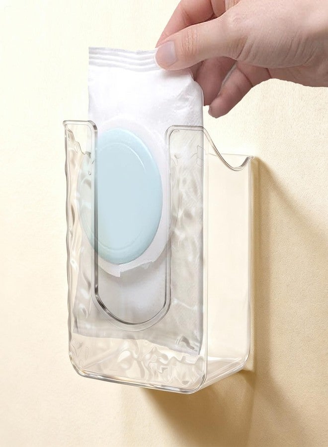 Bruislard Wipes Dispenser, Flushable Wipes Holder for Bathroom, Kitchen Wipe Storage, Non-Slip Wall-Mounted Tissue Box, Wipe Dispenser for Kitchen Bathroom (Transparent) - Image 5