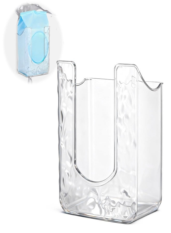 Bruislard Wipes Dispenser, Flushable Wipes Holder for Bathroom, Kitchen Wipe Storage, Non-Slip Wall-Mounted Tissue Box, Wipe Dispenser for Kitchen Bathroom (Transparent) - Image 1