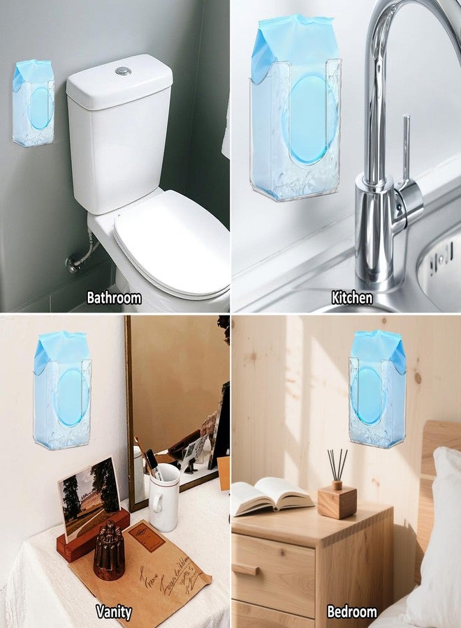 Bruislard Wipes Dispenser, Flushable Wipes Holder for Bathroom, Kitchen Wipe Storage, Non-Slip Wall-Mounted Tissue Box, Wipe Dispenser for Kitchen Bathroom (Transparent) - Image 3