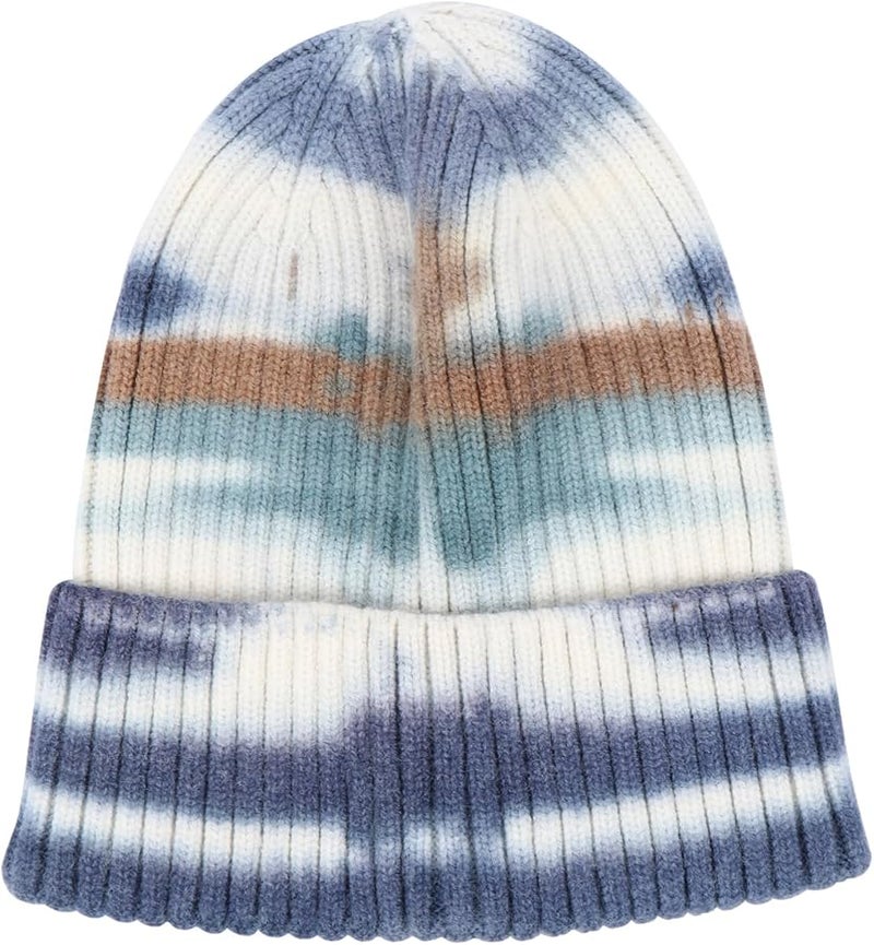 Woolen Tie Dye Dome Hat For Men And Women Knitted Beanie For Cold Weather - Image 1