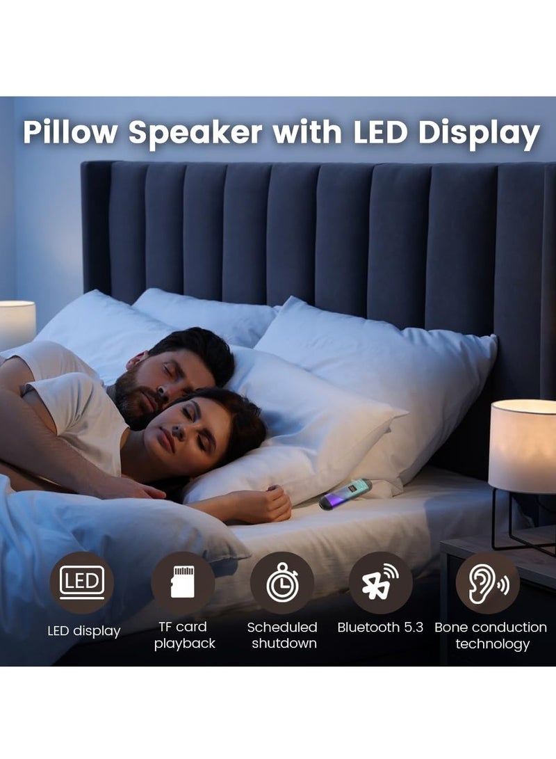 Zikra سماعة وسادة مع شاشة LED، سماعات بلوتوث بتقنية توصيل العظام للنوم، عرض الطاقة، تشغيل بطاقة TF، سماعة وسادة لاسلكية قابلة لإعادة الشحن للبالغين والأطفال - Image 2