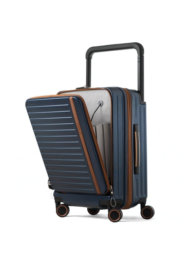 TEREPLUS® Luxury 20-inch Carry-on Luggage with Front Open Laptop Pocket, USB Port & Expandable - Image 1