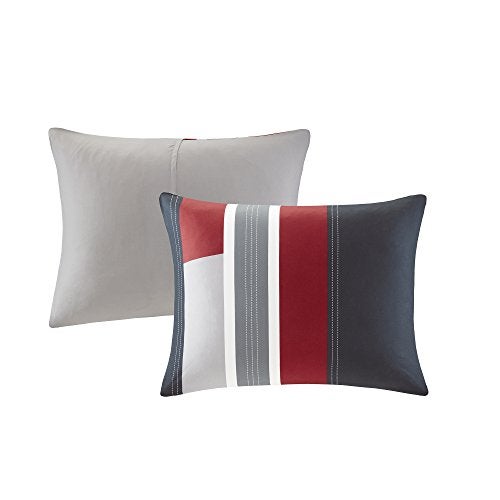 Comfort Spaces Casual Comforter Set Sporty Design, Vibrant Color, Active Lifestyle Boys Bedroom Décor, All Season Soft Microfiber Bedding Set, Decorative Pillow, Sham Black/Red Twin/Twin XL 3 Piece - Image 5