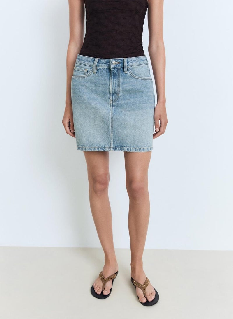 MANGO Denim Short Skirt  - Image 1
