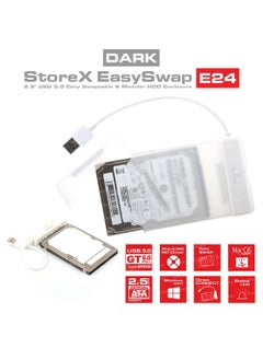 Dark Storex E24 2.5" USB 3.0 Transparent SATA Disk Box with Removable Header (DK-AC-DSE24U3)  - Image 1