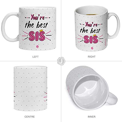 Jhingalala Jhingalala Youre The Best Sis Printed Cushion Mug Key Chain Greeting Card Combo Gift Pack Rakshabandhan Gifts for Sister Gift for Sister on her Birthday Special Birthday Gift for Sister - Image 4