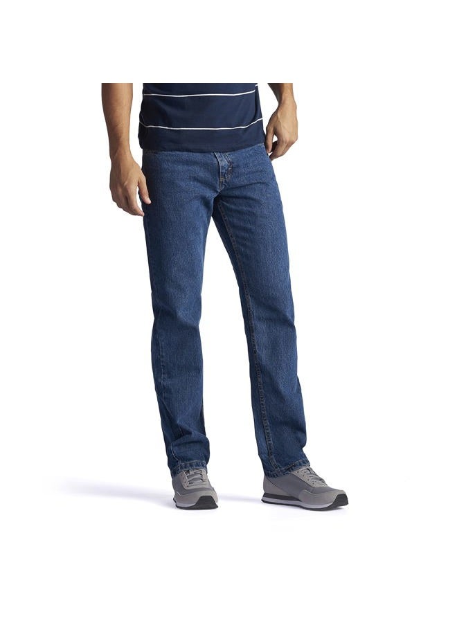 LEE Men's Regular Fit Straight Leg Jean, Medium Stone, 32W / 32L - Image 1