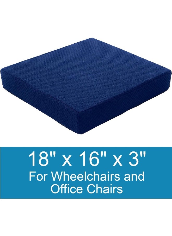 careX Memory Foam Seat Cushion - Office Chair Cushion And Wheelchair Cushion - Comfortable Chair Pad, 18" X 16" X 3"  - Image 5