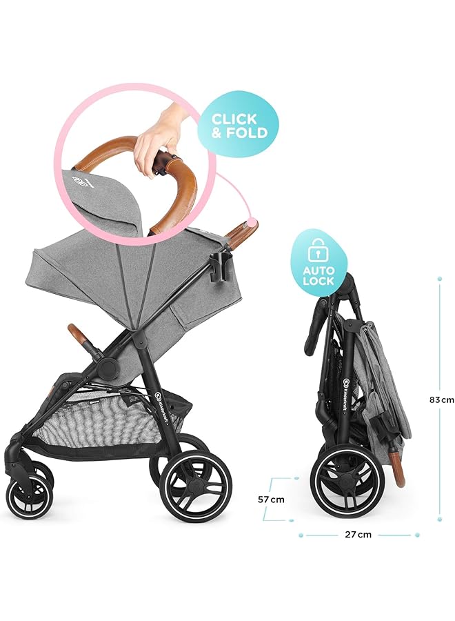 Kinderkraft Grande Lx Pushchair Grey 9.50 Kg Pack Of 1 - Image 3