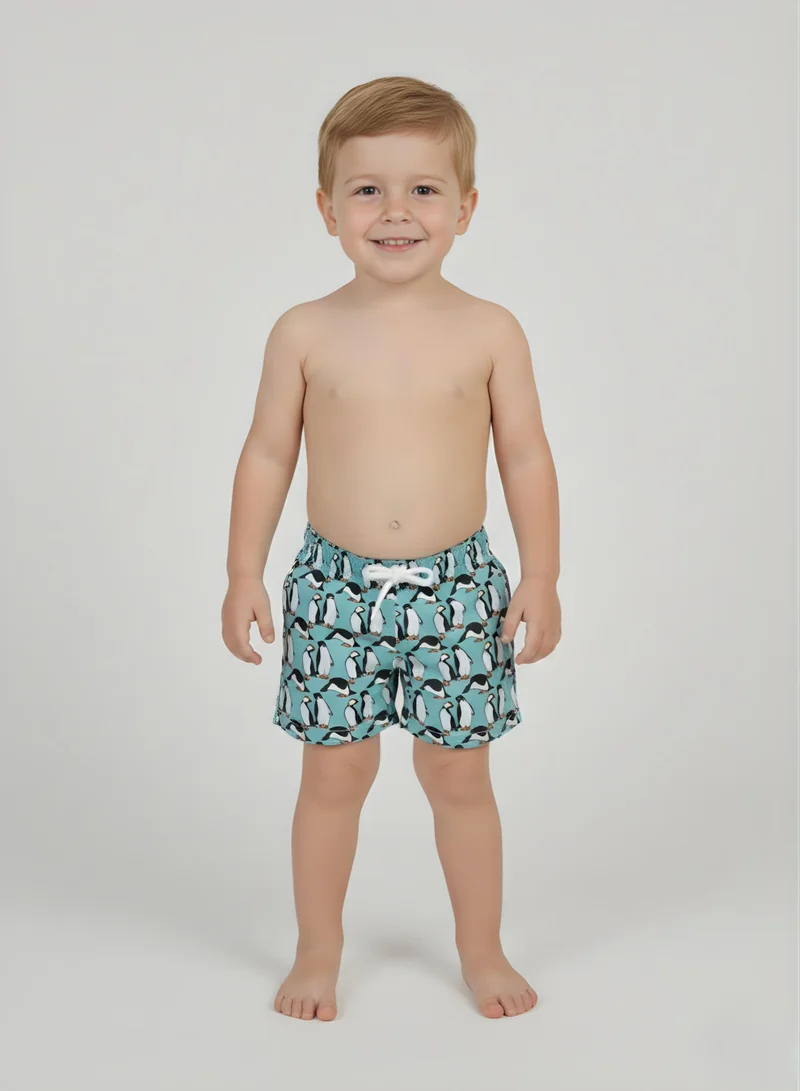 جاست نيتشر شورت سباحة البطاريق الاجتماعية للأولاد