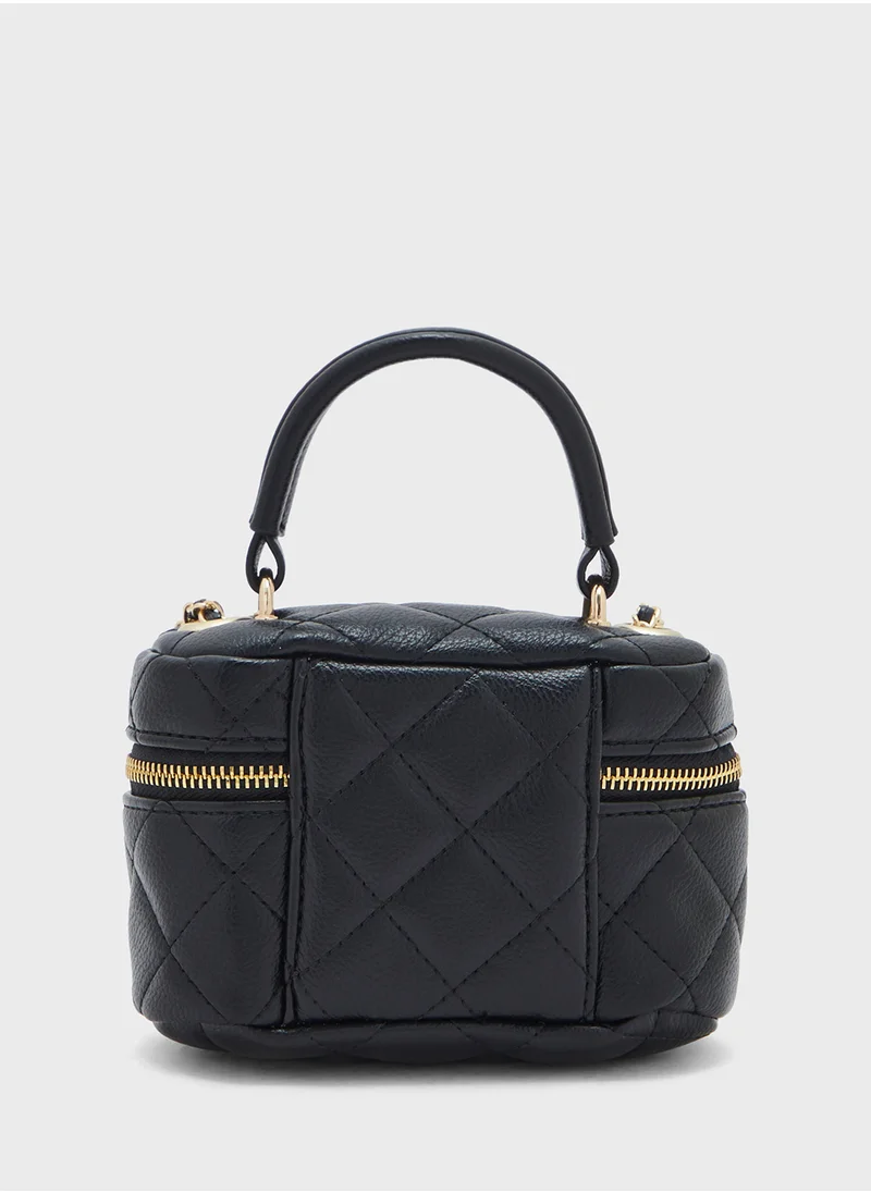 ايلا Quilted Double Layer Cosmetic Bag