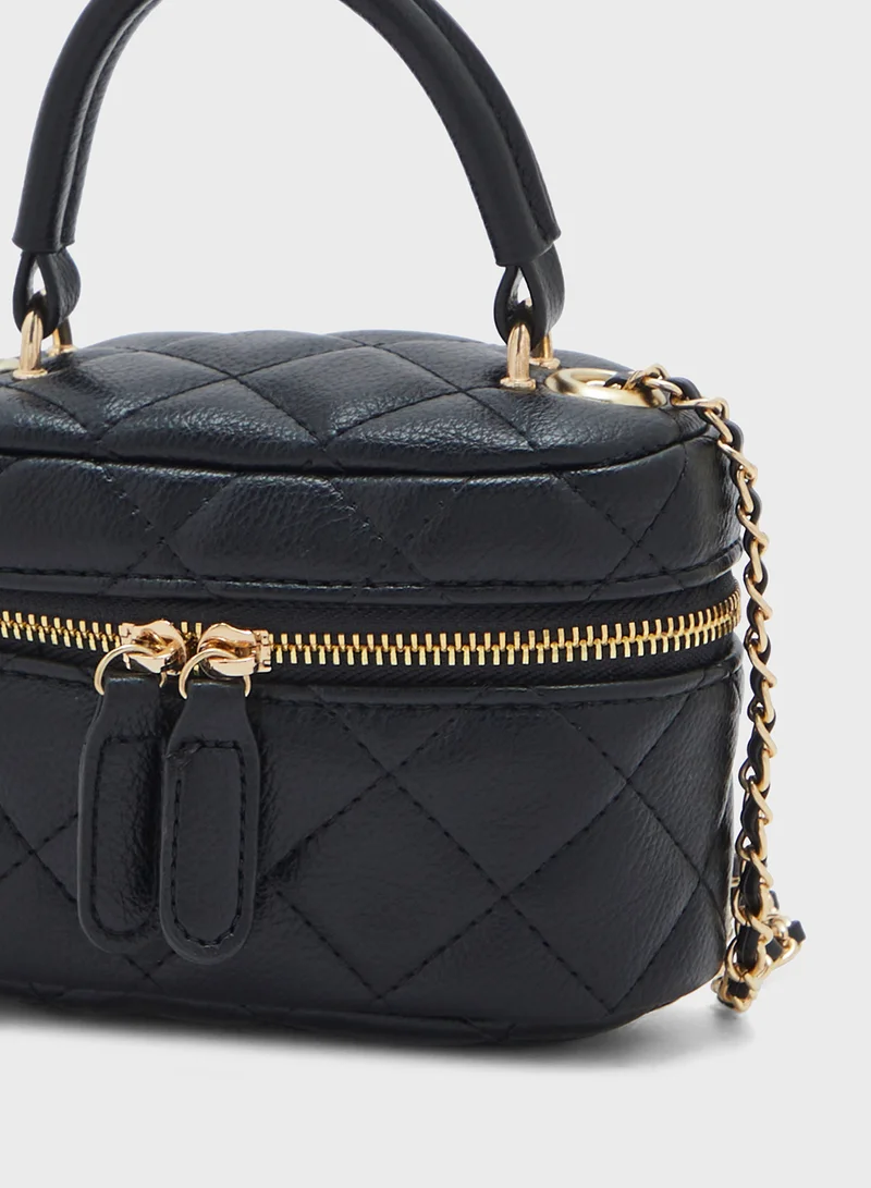 ايلا Quilted Double Layer Cosmetic Bag
