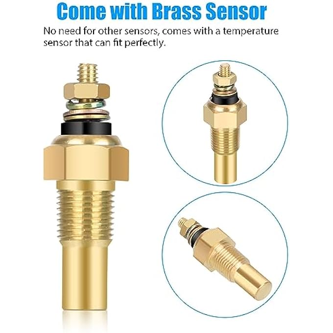 Linkstyle 12V Water Temperature Gauge 52Mm Electrical Water Coolant Temp Gauge Meter With Sensor For Car Rv Truck Boat Marine - Image 4