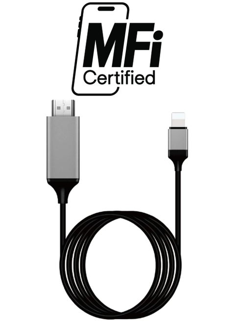 Lightning to HDMI AV for iPhone to TV, Compatible with iPad air/pro, Sync Screen Directly on HDTV/Monitor/Projector screen NO Need Power Support IOS11.0 & later - perfect for apple tv