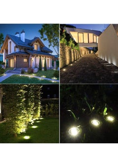 Next Life 12 pcs Warm Solar Ground Lights LED Solar Disc Lights Outdoor Waterproof Underground Lights Solar Garden Lights Landscape Lights for Deck Path Yard Pathway  - Image 5