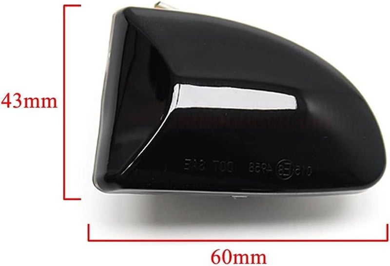 QASULER Smoked Lens Amber Dynamic Side Marker Lights - Image 2