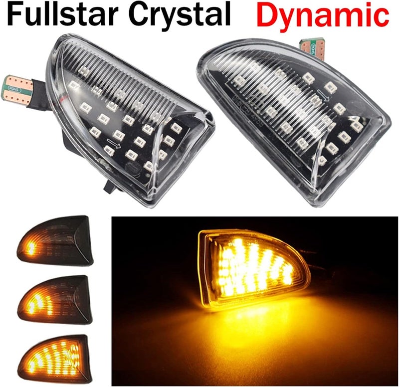 QASULER Smoked Lens Amber Dynamic Side Marker Lights - Image 3