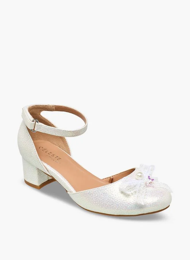 سيليست Girls Bow Embellished Block Heel Sandals