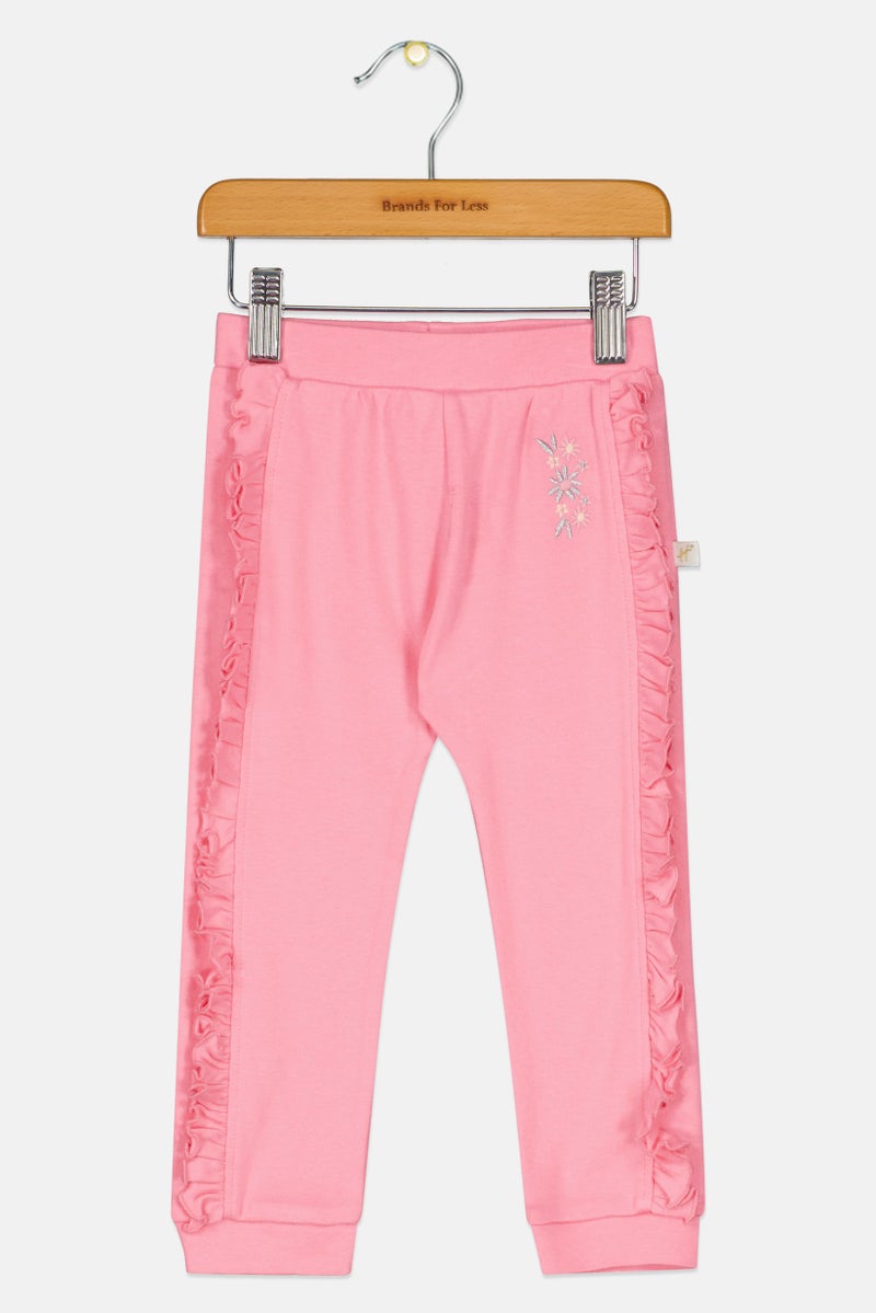 Hamleys Toddlers Girl Textured Pull On Jogger Pants, Pink - Image 2
