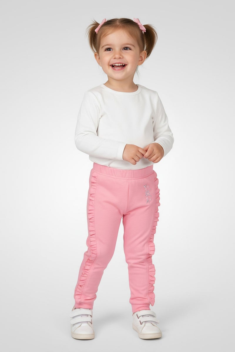 Hamleys Toddlers Girl Textured Pull On Jogger Pants, Pink - Image 1