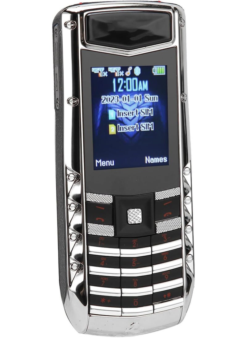 هوب هاتف محمول لكبار السن بأزرار كبيرة، صوت عالي وشاشة 1.77 بوصة، هاتف مميز بشريحتين GSM مفتوح، مع هيكل معدني فاخر، سهل الاستخدام لكبار السن (فضي) - Image 1