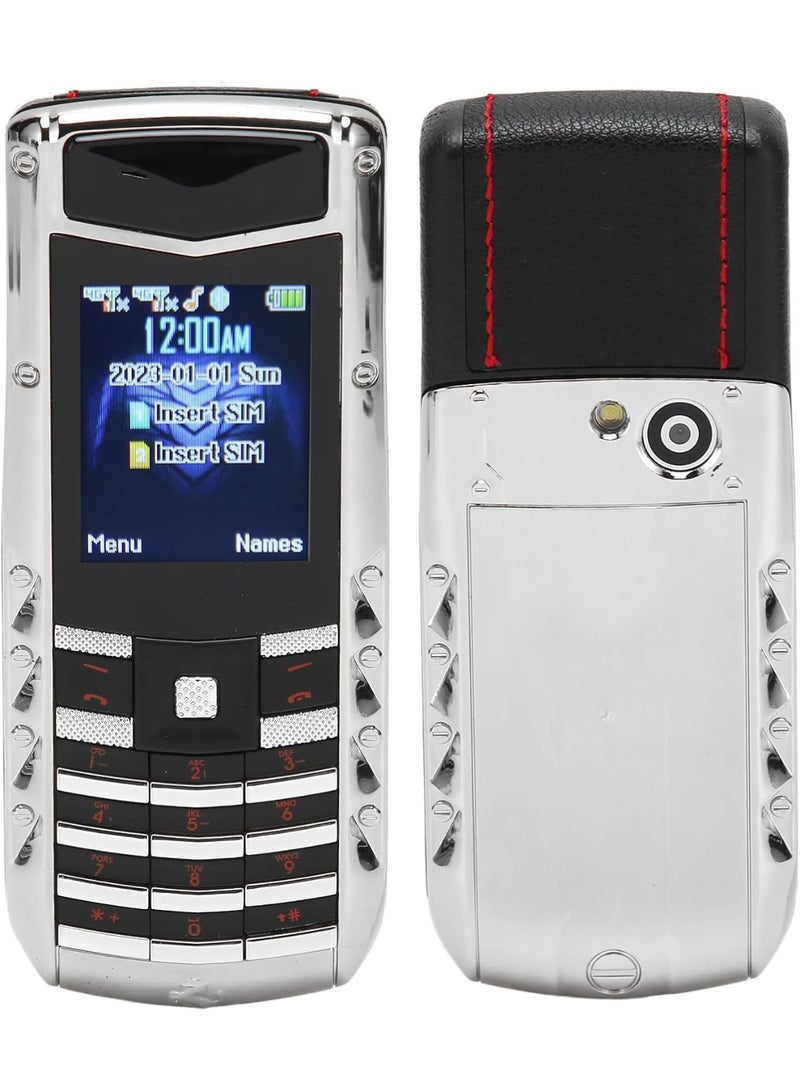 هوب هاتف محمول لكبار السن بأزرار كبيرة، صوت عالي وشاشة 1.77 بوصة، هاتف مميز بشريحتين GSM مفتوح، مع هيكل معدني فاخر، سهل الاستخدام لكبار السن (فضي) - Image 5