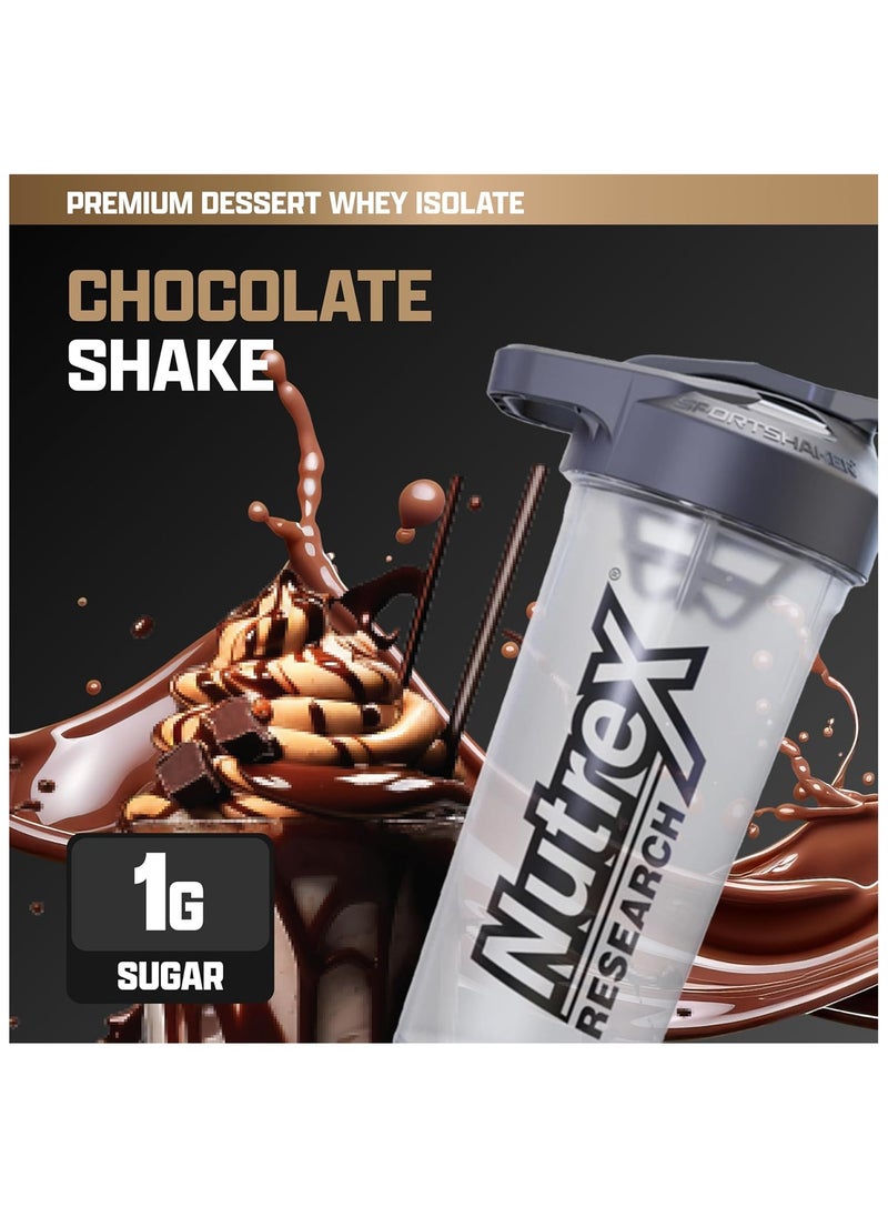 Nutrex Research IsoFit Whey Protein Powder Instantized 100%  Isolate Whey Protein Chocolate Shake Flavour 70 Servings 5lbs 2317gm  - Image 5