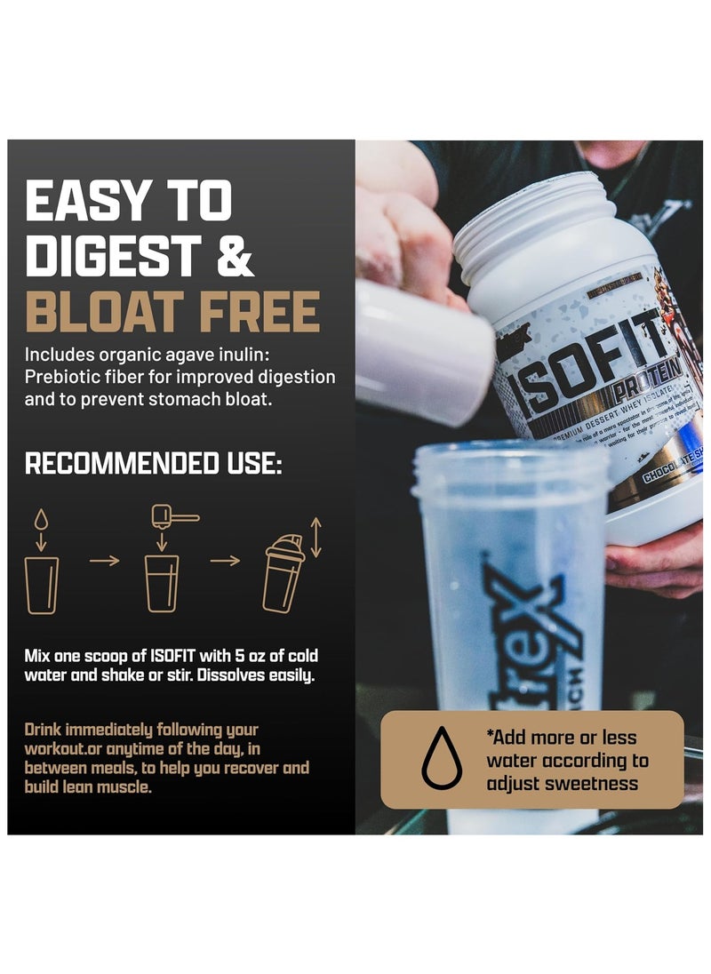 IsoFit Whey Protein Powder Instantized 100%  Isolate Whey Protein Chocolate Shake Flavour 70 Servings 5lbs 2317gm