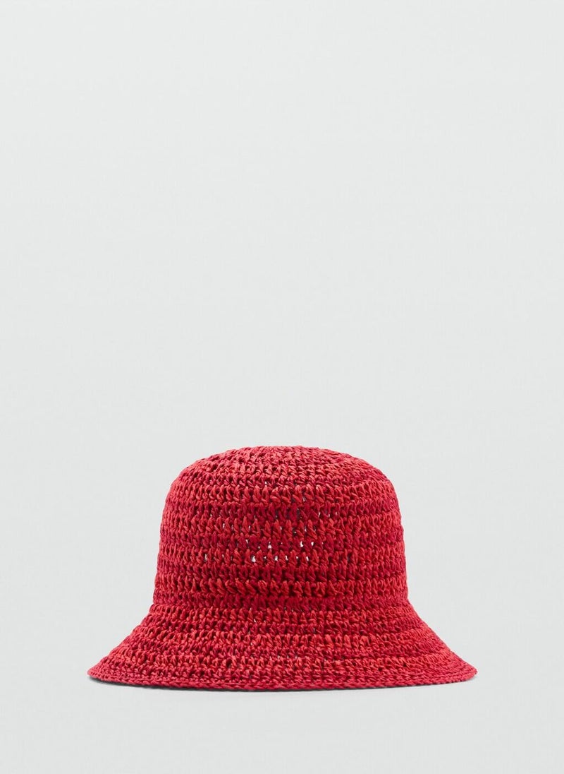 MANGO Natural Fibre Bucket Hat  - Image 1