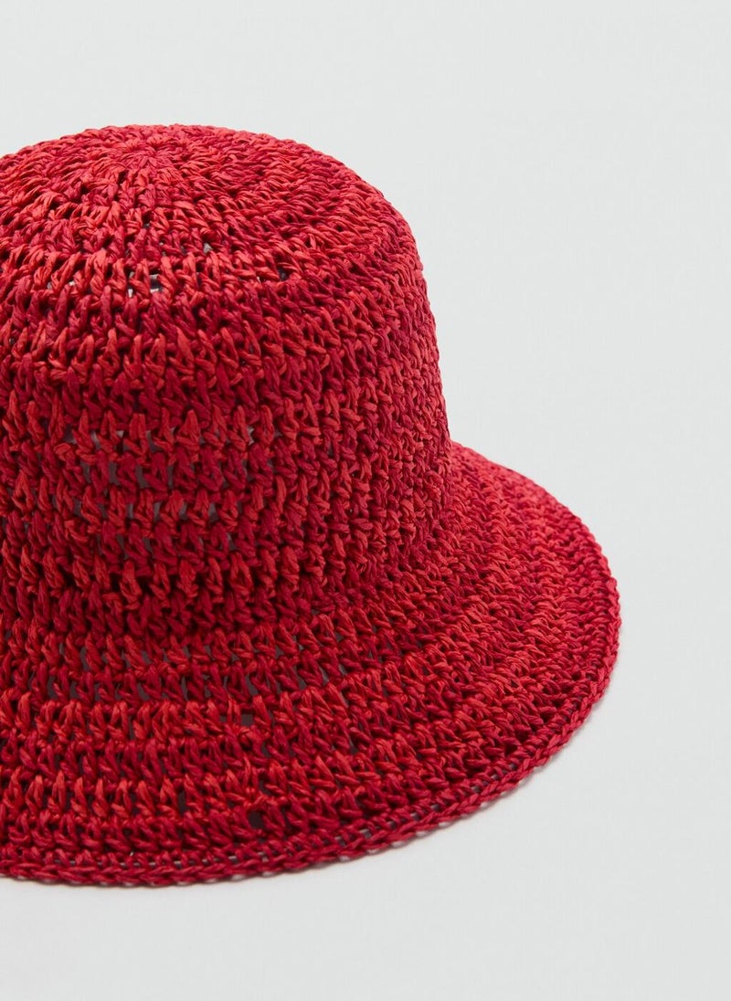 MANGO Natural Fibre Bucket Hat  - Image 3