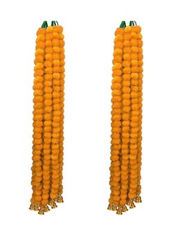 SP SELLPLUS Sellplus Backdrop Setup for Mehndi haldi Marrige Pooja ganpati Home Decoration Combo of Marigold Strings Set 15  - Image 5