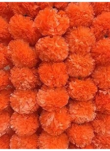 SP SELLPLUS Sellplus Backdrop Setup for Mehndi haldi Marrige Pooja ganpati Home Decoration Combo of Marigold Strings Set 15  - Image 3