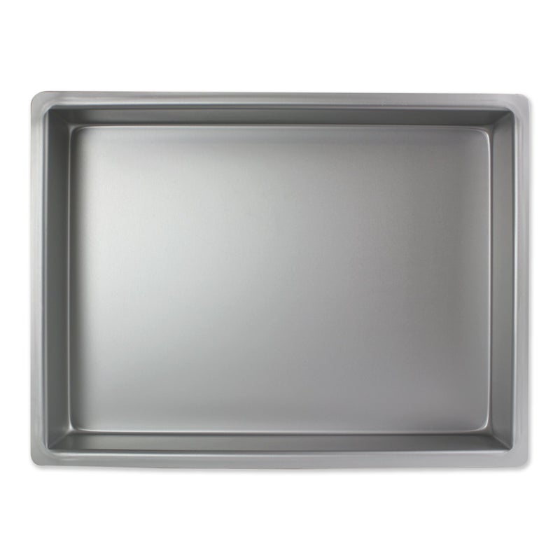 PME OBL09122 Aluminium Oblong Cake Pan 9 x 12 x 2Inch Deep Silver