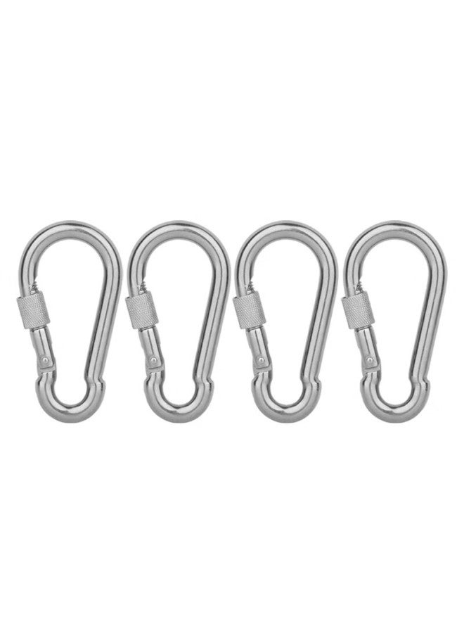 Golmud Geermu 7cm Spring Hook, Carabiner, Main Lock, Simple Hook, With Lock, Safety Hook, Steel Wire Rope Key Hook X4 Pieces - Image 4