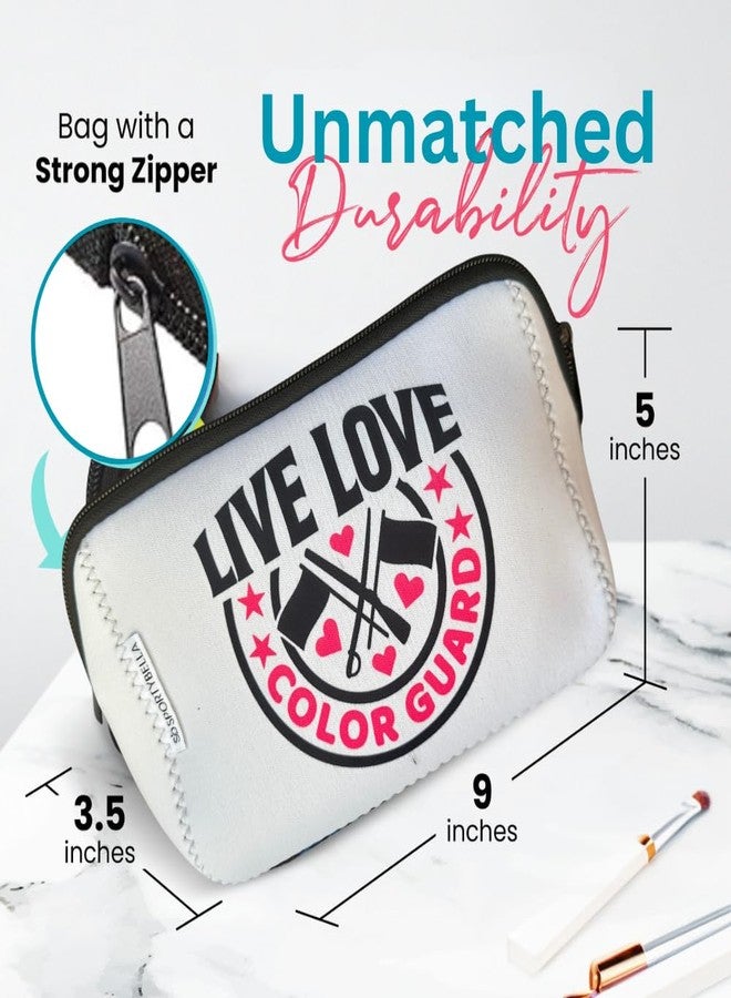 Sportybella Color Guard Gift, Color Guard Makeup Bag, Color Guard Marching Band Theme Travel Waterproof Toiletry Bag Organizer, Accessories - Image 2