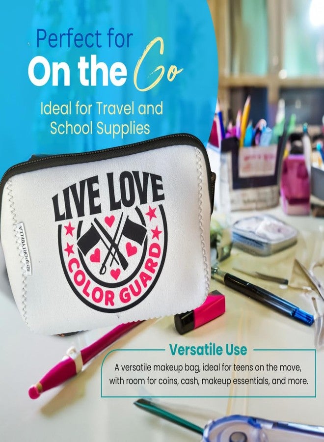 Sportybella Color Guard Gift, Color Guard Makeup Bag, Color Guard Marching Band Theme Travel Waterproof Toiletry Bag Organizer, Accessories - Image 5