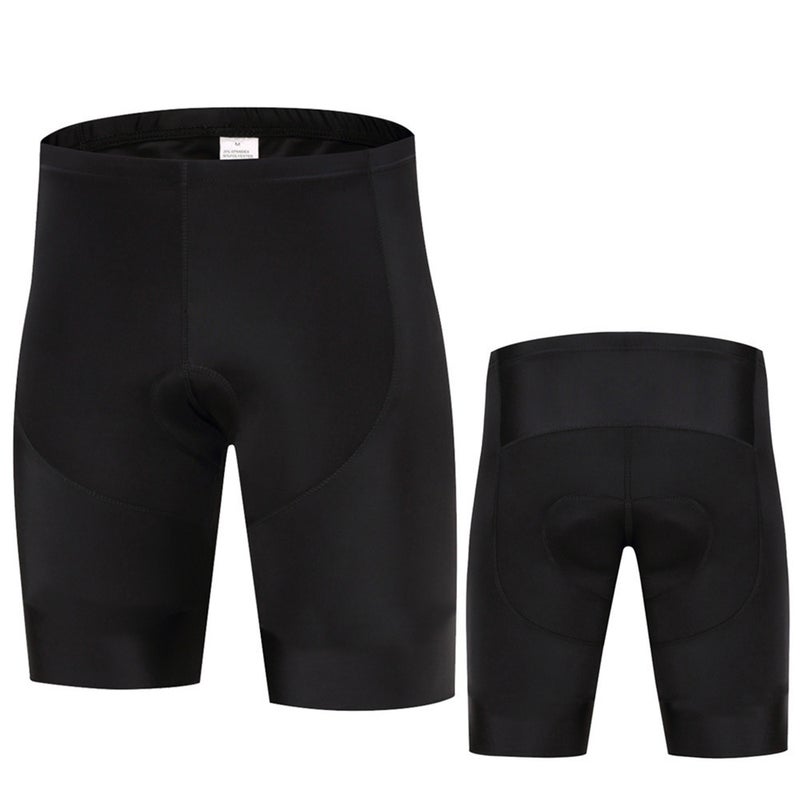 Generic Cross-border Pure Black Riding Clothing Set Breathable Motorcycle Pants Mountain Bike Riding Black and White Suspender Pants Silicone Shorts 