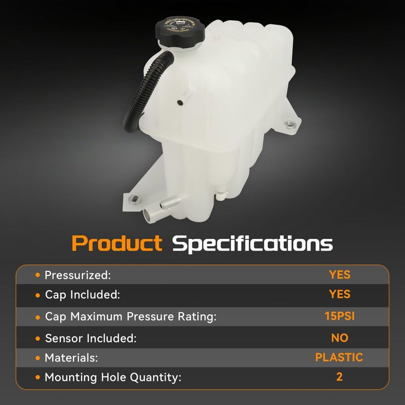 BRTEC 603-125 Front Engine Coolant Reservoir for Chevrolet and GMC Trucks - Image 2