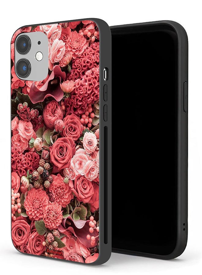 Tolwak Apple iPhone 12 mini Protective Case Peach Roses - Image 1