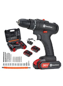GearZone 36V Upgrade Electric Drill, Multifunctional Electric Impact Cordless Drill, High-power Lithium Battery, Wireless Hand Drills, Home DIY Electric Power Tools  - Image 1