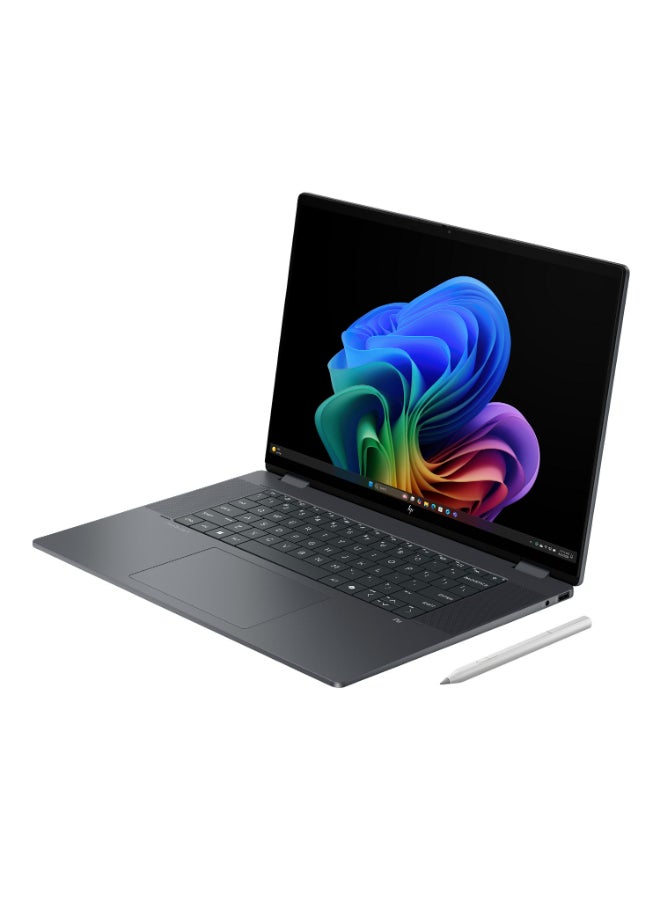 HP (نسخة مطورة) لابتوب أومني بوك إكس فليب الشخصي بشاشة تعمل باللمس مقاس 16 بوصة بدقة Full HD، مع معالج كور ألترا 7 256V/ذاكرة وصول عشوائي 16 جيجابايت/قرص صلب SSD بسعة 512 جيجابايت/رسومات إنتل آرك/ويندوز 11 هوم باللون الرمادي القمري - Image 2