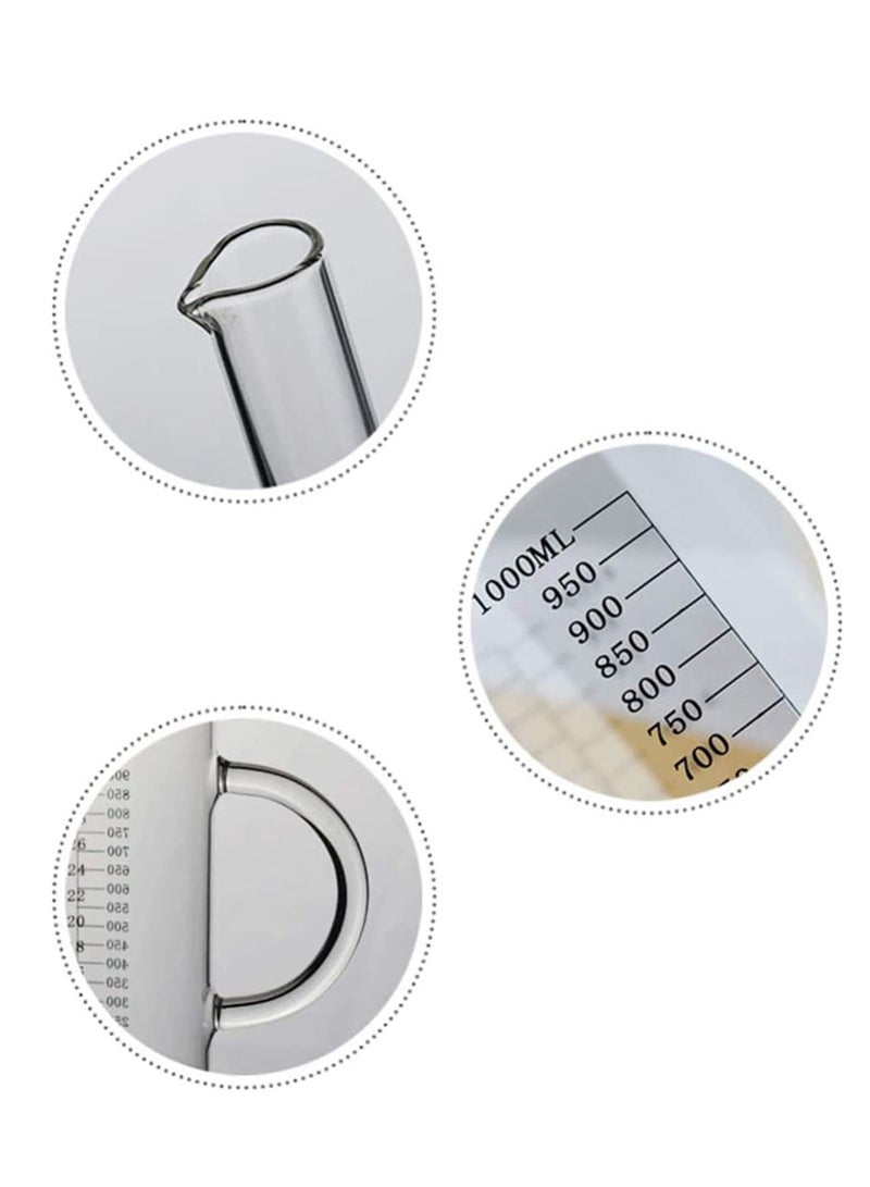 Barakah Heat-Resistant Glass Graduated Oil Filter Measuring Cup, Glass Measure Cup, Glass Water Pitcher, Water Pitcher, with Spout Fat Separator, Glass Juice Container (9*19.5*12cm, 500ml) - Image 4