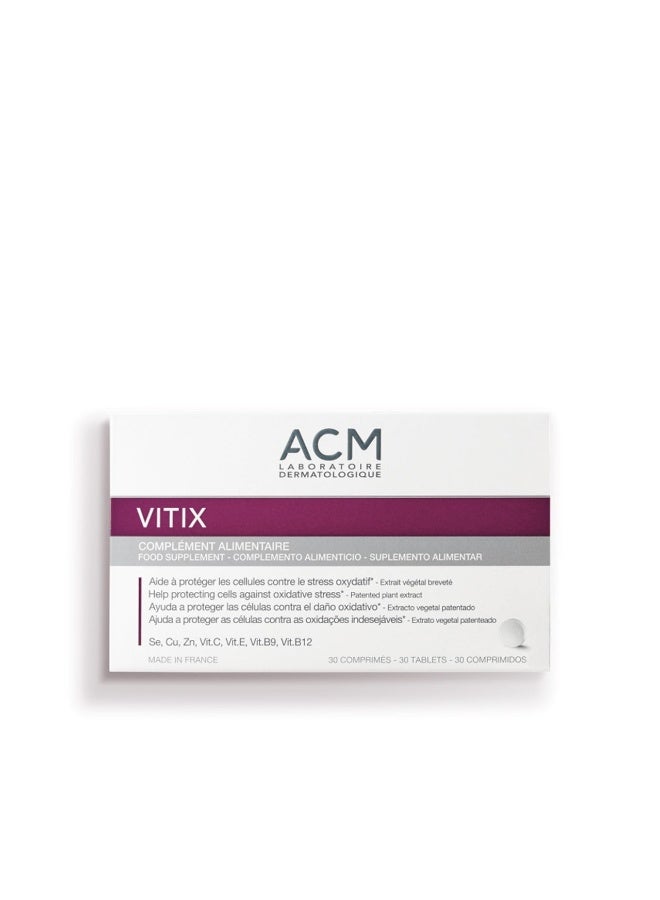 ACM Vitix Tablets, Antioxidant Dietary Supplement For Vitiligo, Pack of 30's
