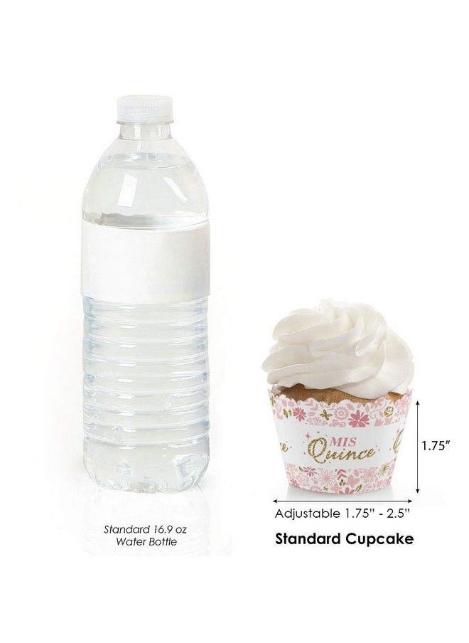 Big Dot of Happiness Mis Quince Anos Quinceanera Sweet 15 Birthday Party Decorations Party Cupcake Wrappers Set Of 12  - Image 4