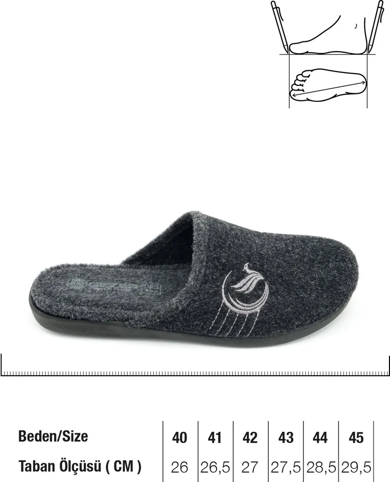 جيزر Winter Men's Removable Sole Home Garden Slippers