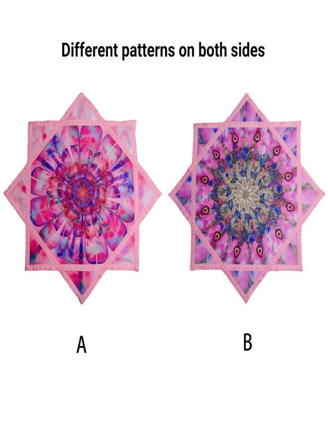 BVCY Flow Star UV Glow Dual Sided Print Solar & Light Charging Dapo Star Fly Toy Beginners Juggling Toy Pink (R06-style7) - Image 3