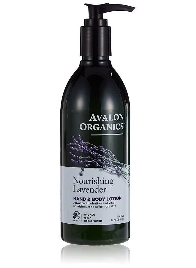 Avalon Organics Revitalizing Lavender Hand & Body Lotion, 12 oz.