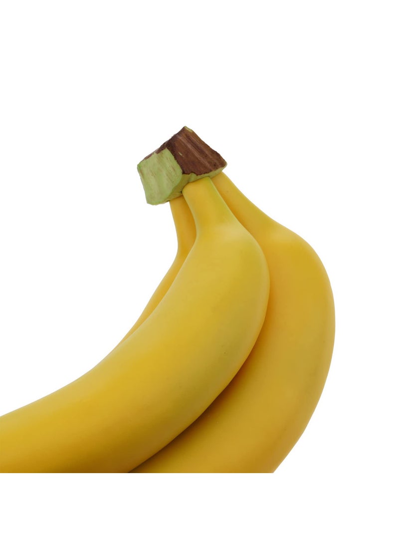 Woration Woration Realistic Lifelike Artificial Banana Bunch Simulation Fruit Decorative Fake Food Model Display Photography Props Kitchen Wedding Home Party Decor - 3 Heads  - Image 5